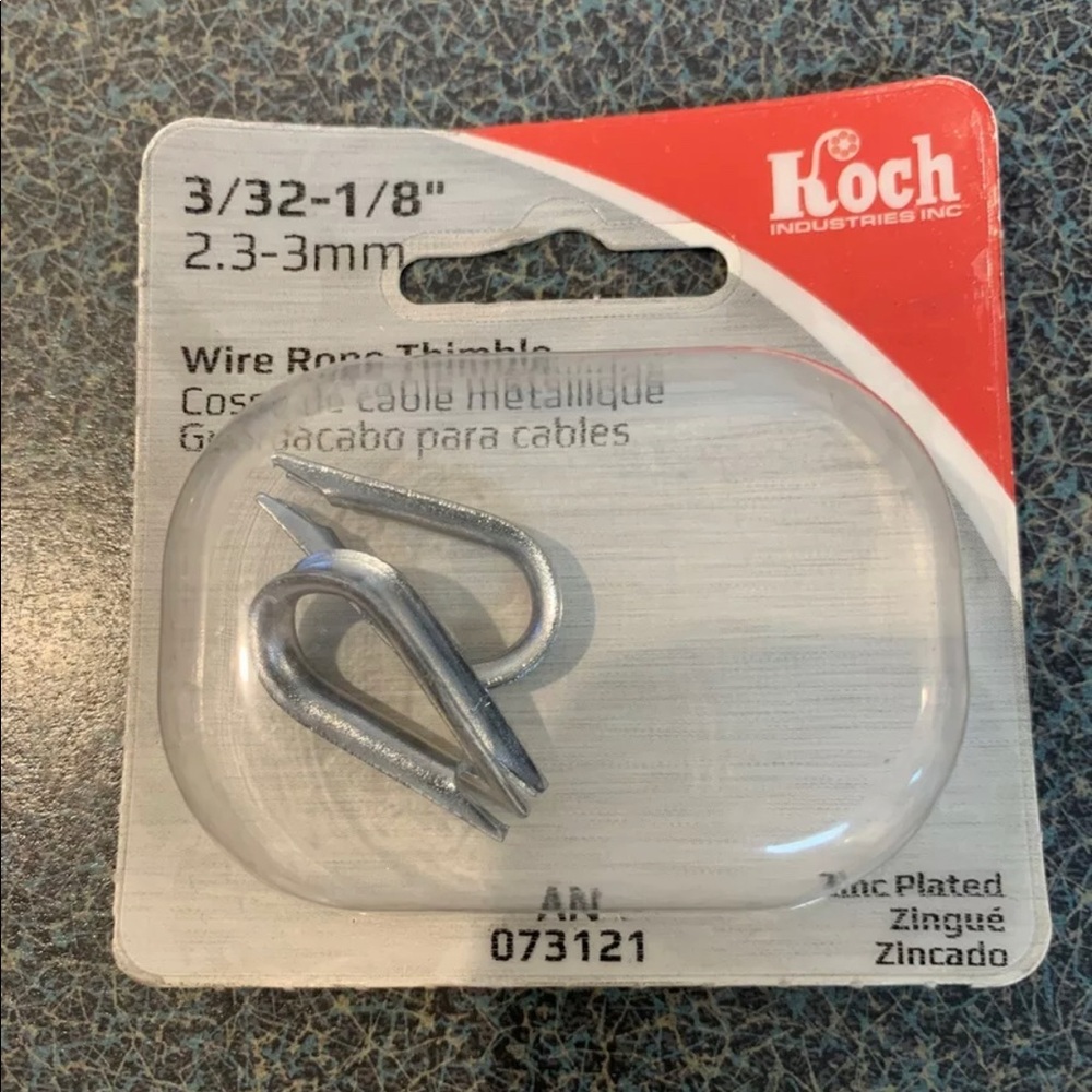 New In Box Koch Wire Rope Thimble 3/32